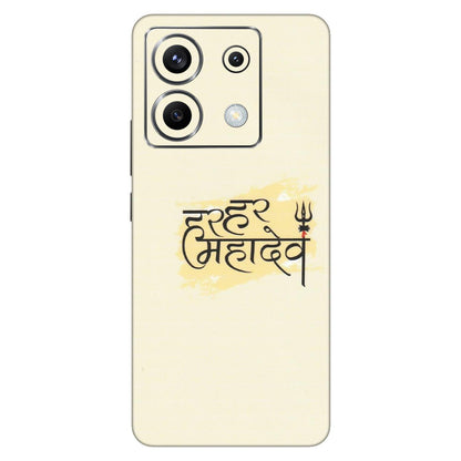 POCO Phone Skins (All Models) - Har Har Mahadev - Matte Finish (M-10) Poco X6 (5G)
