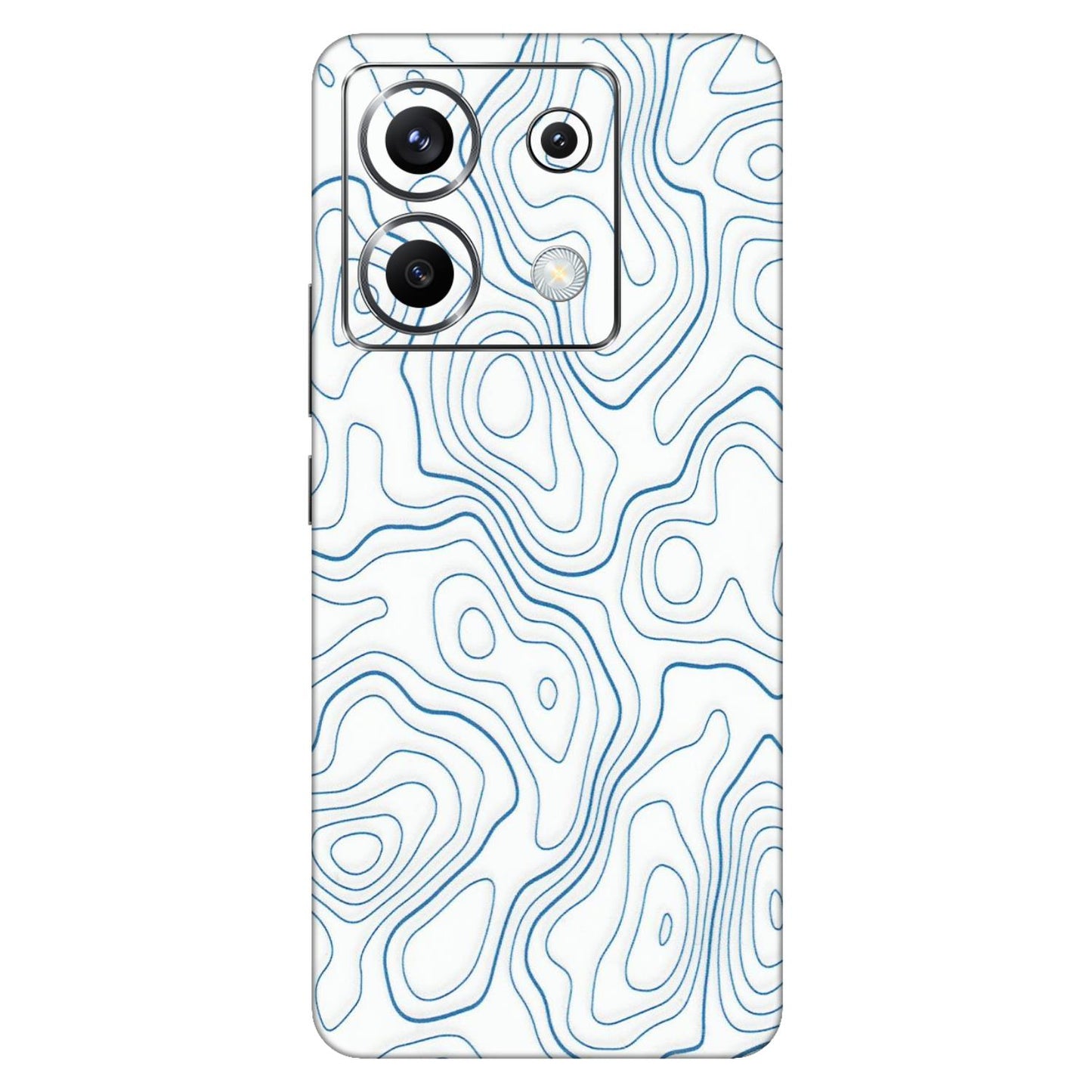 POCO Phone Skins (All Models) - Blue And White Swirls - Matte Finish (M-139) Poco X6 (5G)