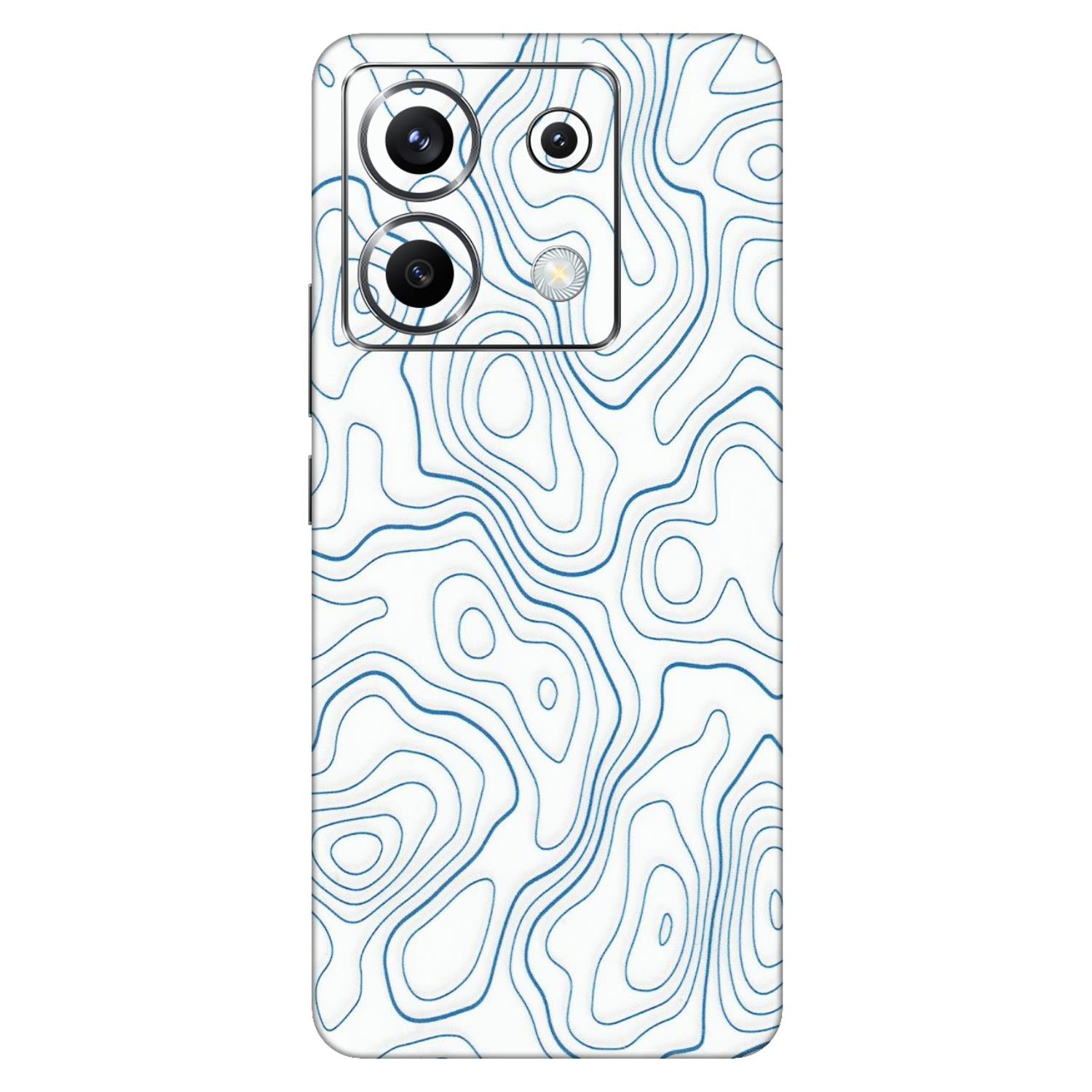 POCO Phone Skins (All Models) - Blue And White Swirls - Matte Finish (M-139) Poco X6 (5G)