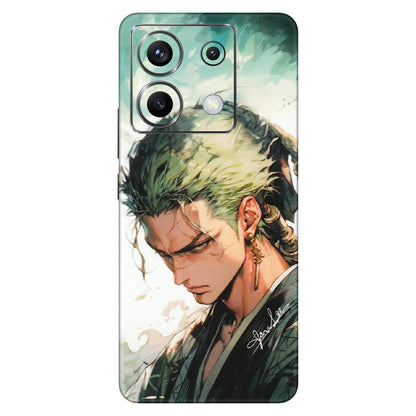 POCO Phone Skins (All Models) - New Roronoa Zoro One Picece Anime - Matte Finish (M-140) Poco X6 (5G)