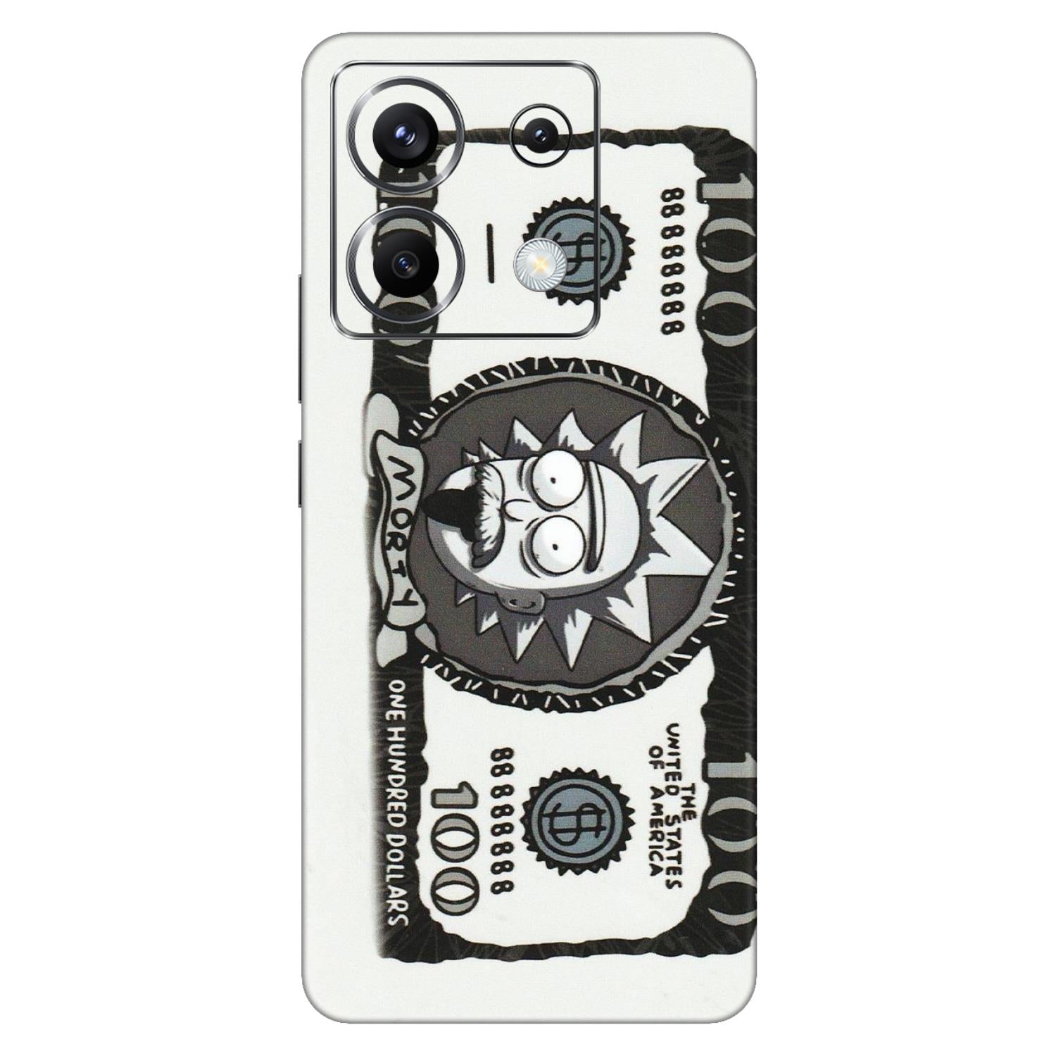 POCO Phone Skins (All Models) - Rick And Morty Hundred Dollar Anime - Matte Finish (M-161) Poco X6 (5G)