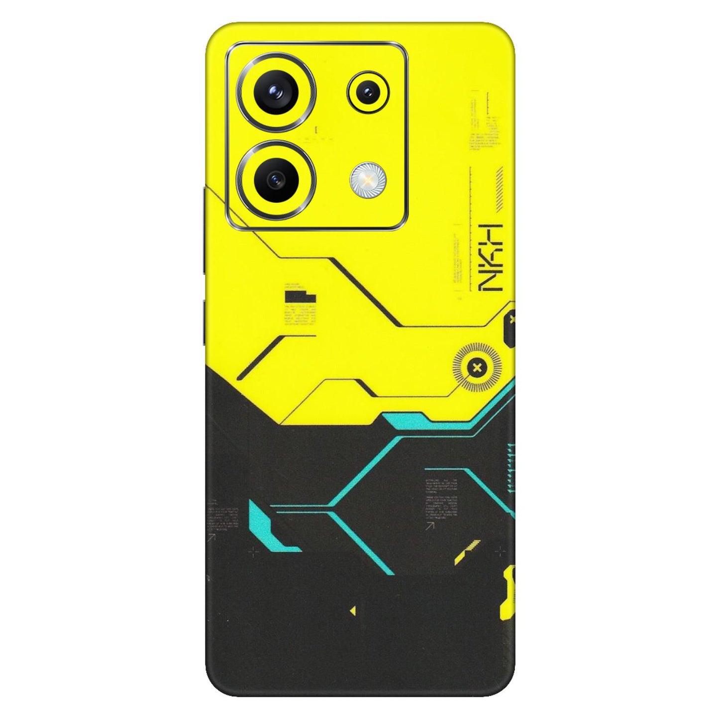 POCO Phone Skins (All Models) - Black Yellow Technica - Matte Finish (M-53) Poco X6 (5G)