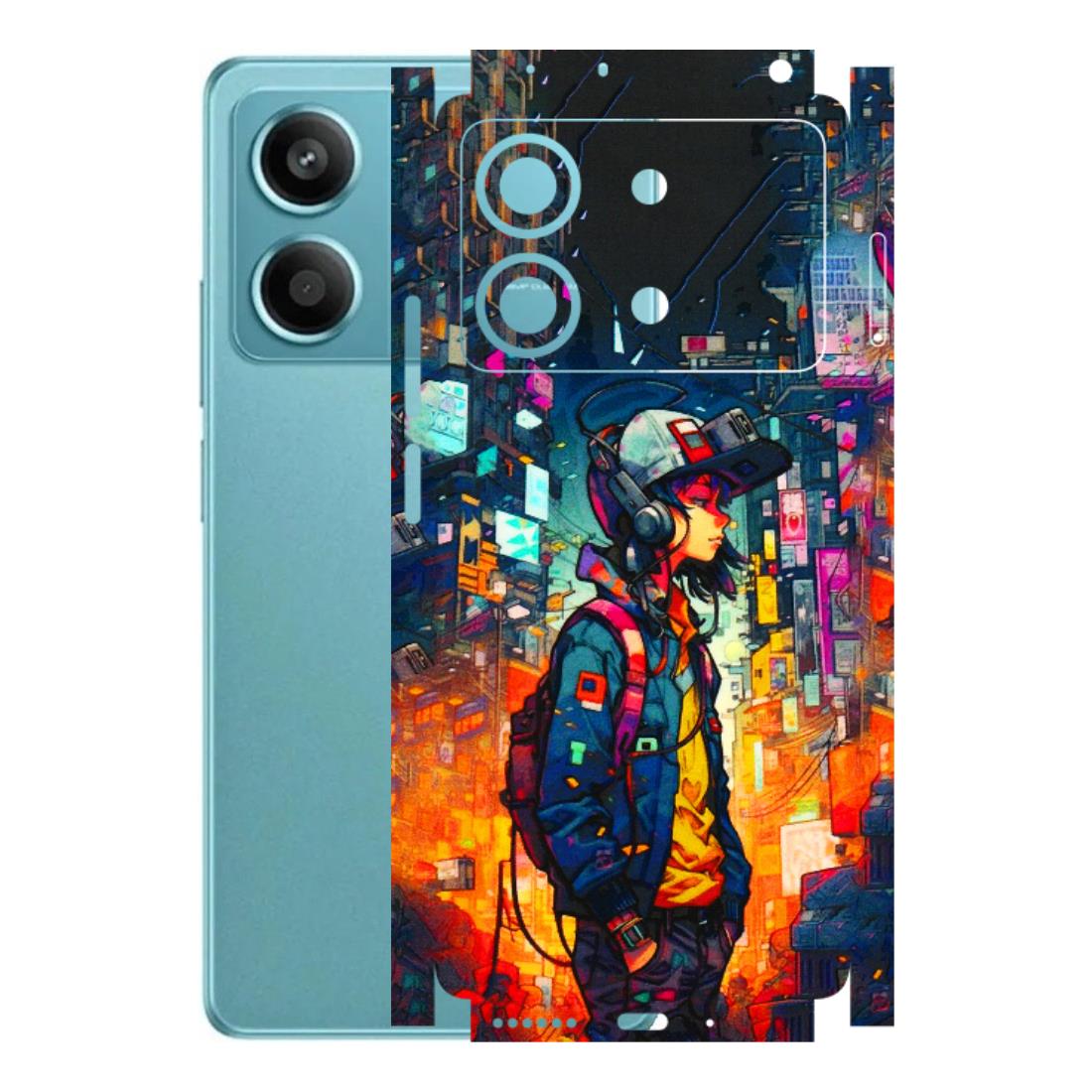 POCO Phone Skins (All Models) - Street Anime Guy - 3D Embossed Finish (L-158) Poco X6 NEO (5G)