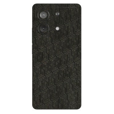 POCO Phone Skins (All Models) - Black Abstract Pattern - 3D Embossed Finish (L-117) Poco X6 NEO (5G)