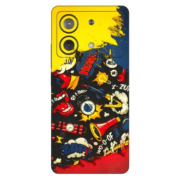 POCO Phone Skins (All Models) - Pacific Doodle Art - 3D Embossed Finish (L-120) Poco X6 NEO (5G)