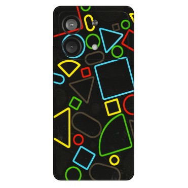 POCO Phone Skins (All Models) - Black Shapes - 3D Embossed Finish (L-131) Poco X6 NEO (5G)