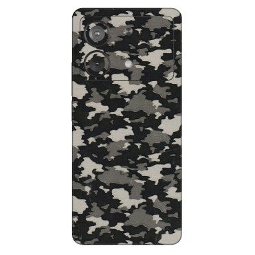 POCO Phone Skins (All Models) - Black/Grey Camoflaunge - 3D Embossed Finish (L-142) Poco X6 NEO (5G)