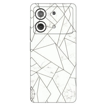 POCO Phone Skins (All Models) - Luxury White Marble Effect - 3D Embossed Finish (L-168) Poco X6 NEO (5G)
