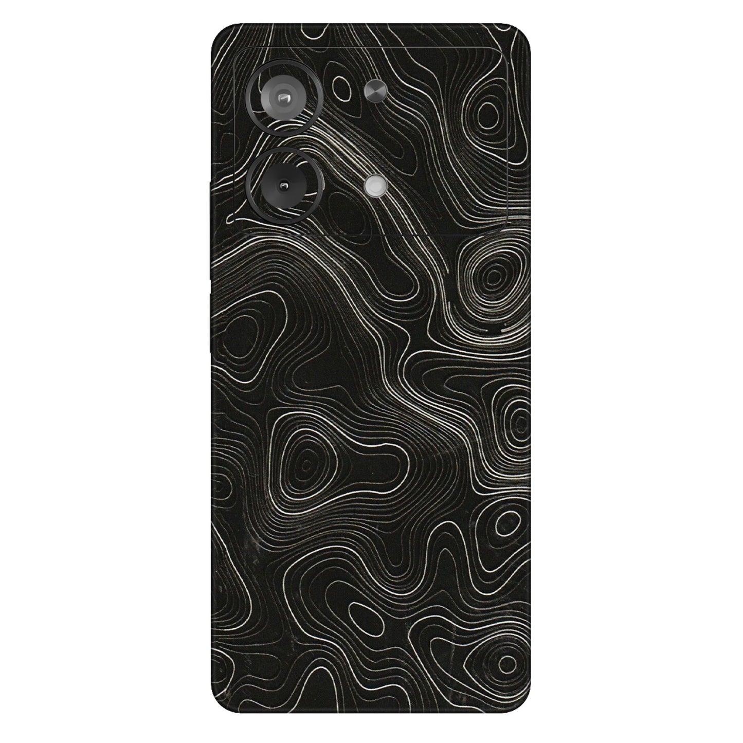 POCO Phone Skins (All Models) - Black Swirl - 3D Embossed Finish (L-196) Poco X6 NEO (5G)