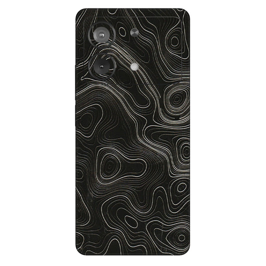 POCO Phone Skins (All Models) - Black Swirl - 3D Embossed Finish (L-196) Poco X6 NEO (5G)