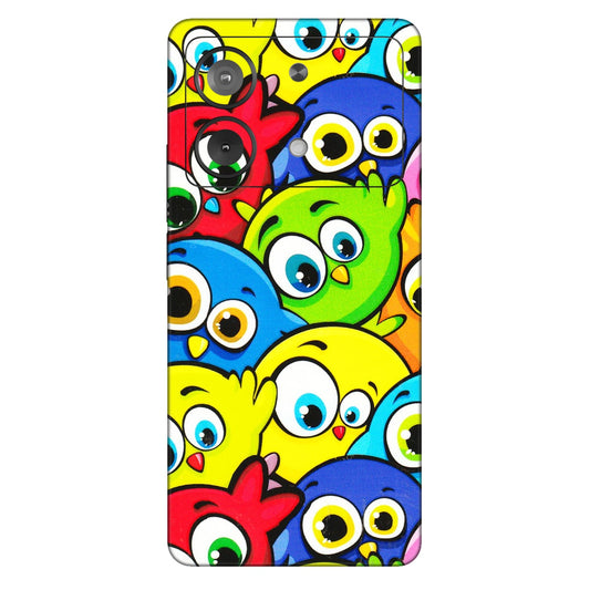 POCO Phone Skins (All Models) - Cute Fluffy Birds - 3D Embossed Finish (L-213) Poco X6 NEO (5G)