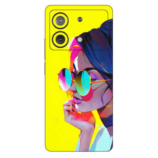 POCO Phone Skins (All Models) - Bold Stylish Girl - 3D Embossed Finish (L-222) Poco X6 NEO (5G)