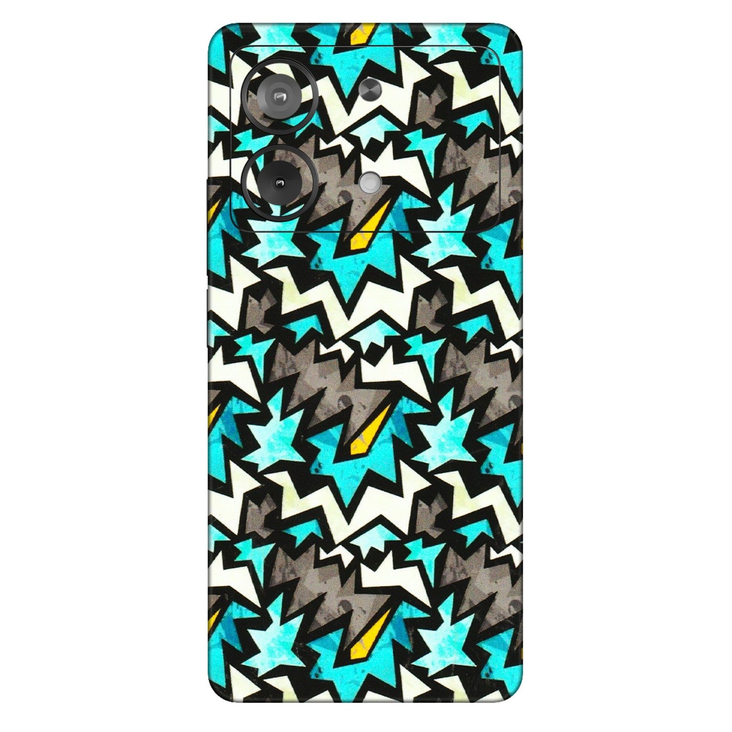 POCO Phone Skins (All Models) - Funky Zig Zag - 3D Embossed Finish (L-223) Poco X6 NEO (5G)