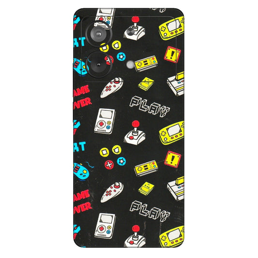 POCO Phone Skins (All Models) - Gaming Doodles - 3D Embossed Finish (L-224) Poco X6 NEO (5G)