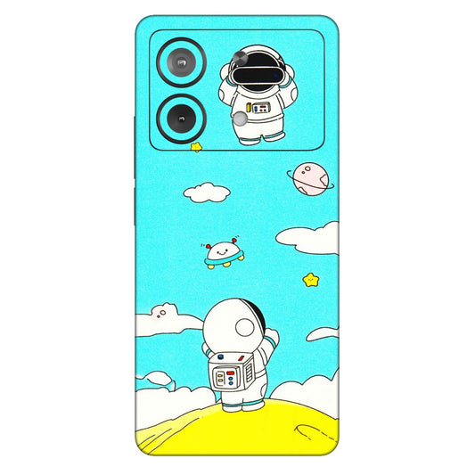 POCO Phone Skins (All Models) - Blue Skies Astro Float - 3D Embossed Finish (L-230) Poco X6 NEO (5G)