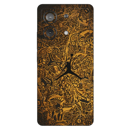 POCO Phone Skins (All Models) - Premium Gold Basketball Player - 3D Embossed Finish (L-236) Poco X6 NEO (5G)
