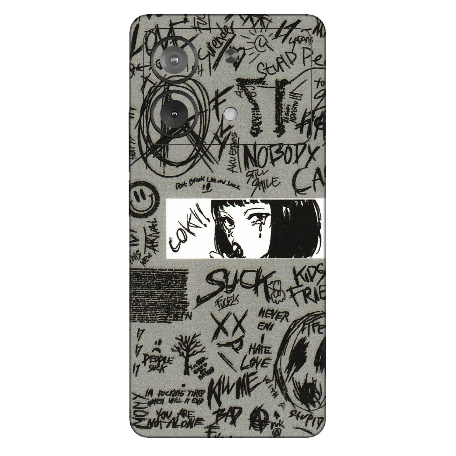 POCO Phone Skins (All Models) - Never Have Love Anime - 3D Embossed Finish (L-260) Poco X6 NEO (5G)