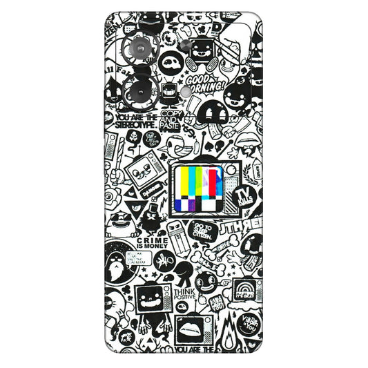 POCO Phone Skins (All Models) - Doodles Positive Art - 3D Embossed Finish (L-263) Poco X6 NEO (5G)