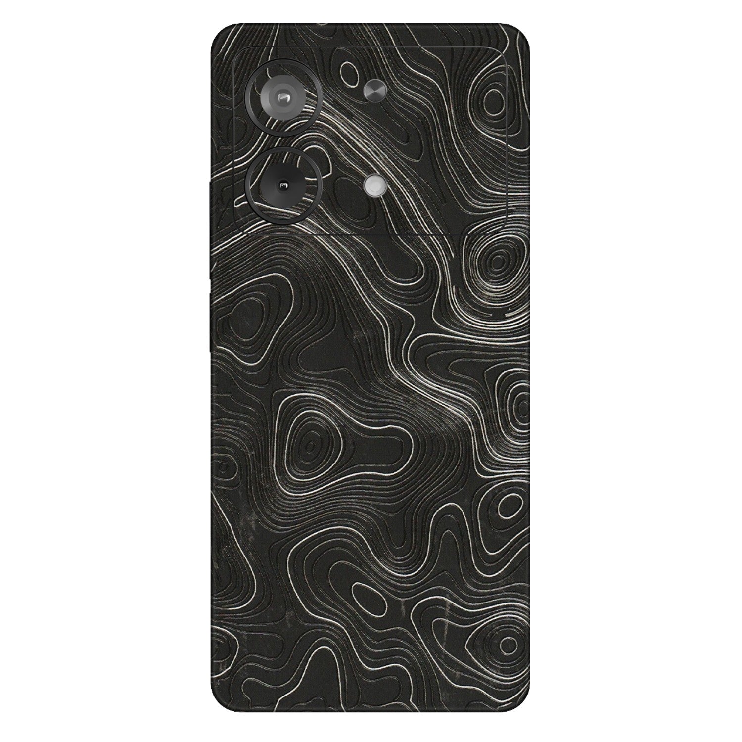 POCO Phone Skins (All Models) - Abstract White Line Map - 3D Embossed Finish (L-269) Poco X6 NEO (5G)