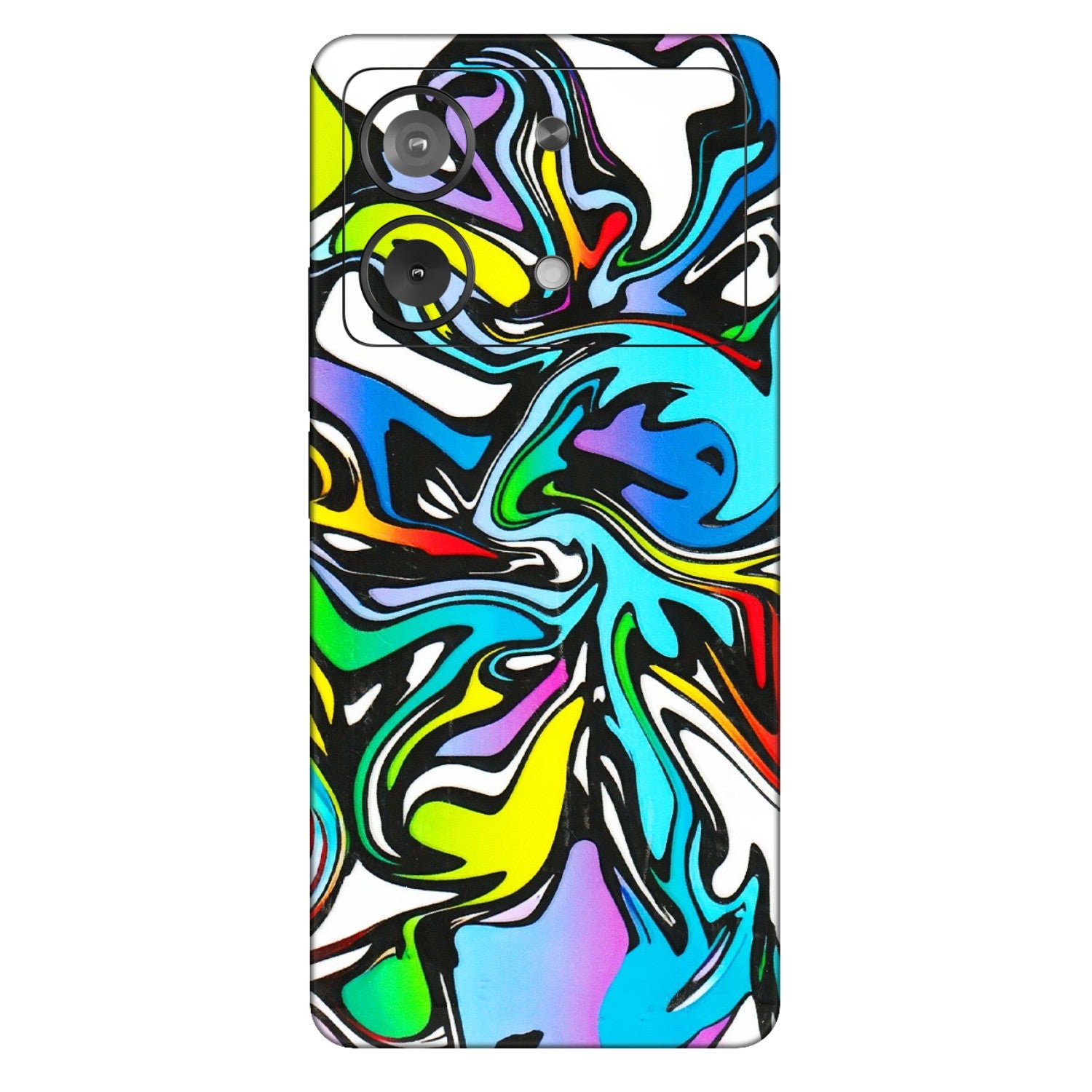 POCO Phone Skins (All Models) - Abstract Colour Paints - 3D Embossed Finish (L-271) Poco X6 NEO (5G)