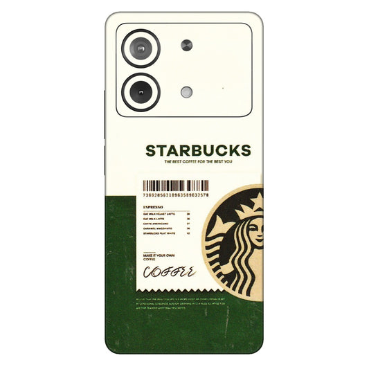 POCO Phone Skins (All Models) - Starbucks Barcode - 3D Embossed Finish (L-308) Poco X6 NEO (5G)