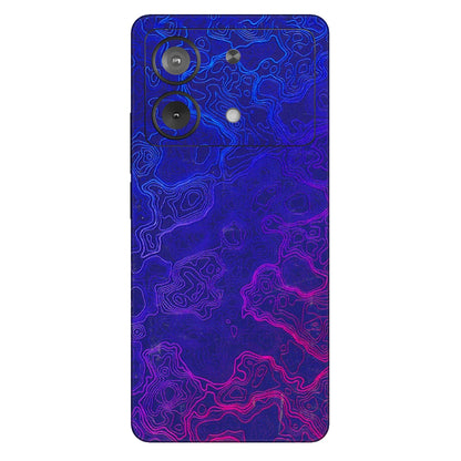 POCO Phone Skins (All Models) - Purple Ripples Swirl - 3D Embossed Finish (L-314) Poco X6 NEO (5G)