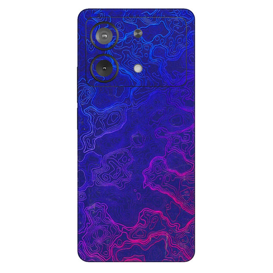 POCO Phone Skins (All Models) - Purple Ripples Swirl - 3D Embossed Finish (L-314) Poco X6 NEO (5G)