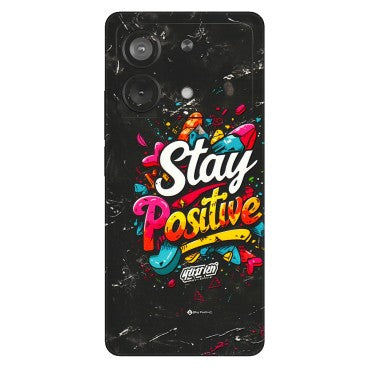 POCO Phone Skins (All Models) - Stay Positive Black - 3D Embossed Finish (L-31) Poco X6 NEO (5G)