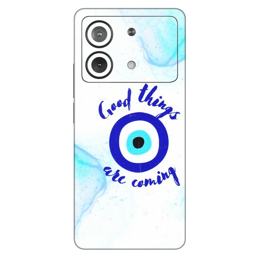 POCO Phone Skins (All Models) - Evil Eye Good Things Are Coming - 3D Embossed Finish (L-322) Poco X6 NEO (5G)