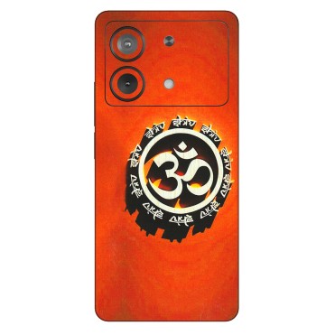 POCO Phone Skins (All Models) - Aum Shiv Orange - 3D Embossed Finish (L-32) Poco X6 NEO (5G)