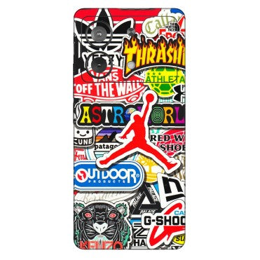 POCO Phone Skins (All Models) - Multi Brands Sticker Graffiti - 3D Embossed Finish (L-37) Poco X6 NEO (5G)