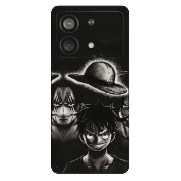 POCO Phone Skins (All Models) - Black Luffy Hat - 3D Embossed Finish (L-57) Poco X6 NEO (5G)