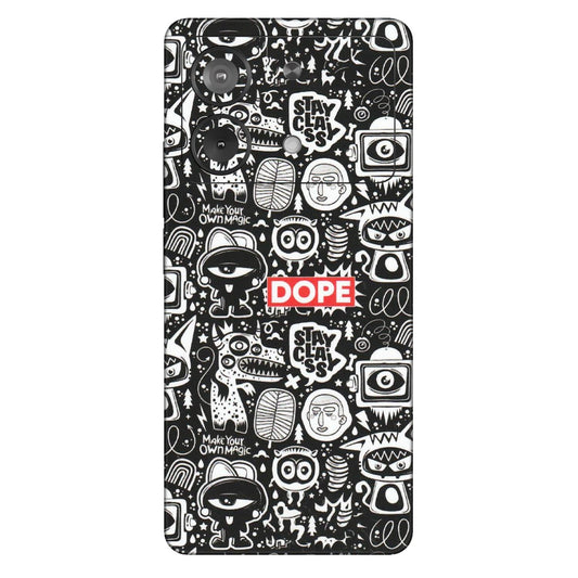 POCO Phone Skins (All Models) - Dope Stay Classy Black Doodles - Matte Finish (M-126) Poco X6 NEO (5G)