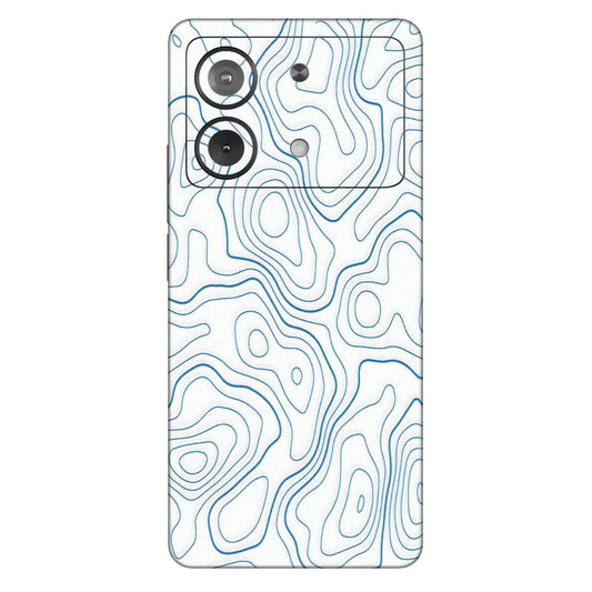POCO Phone Skins (All Models) - Blue And White Swirls - Matte Finish (M-139) Poco X6 NEO (5G)
