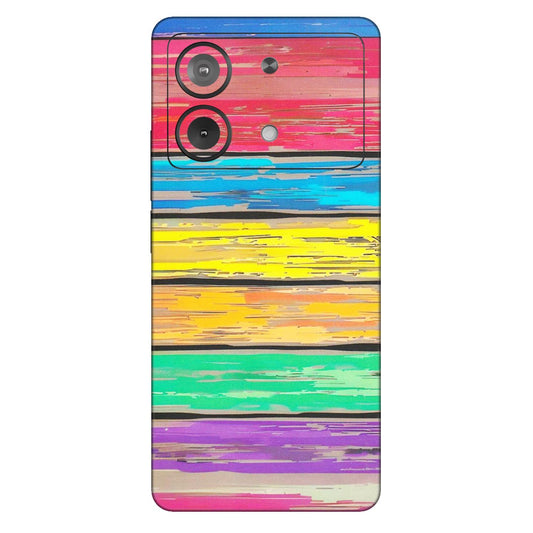 POCO Phone Skins (All Models) - Multi Colour Wooden Wall - Matte Finish (M-96) Poco X6 NEO (5G)