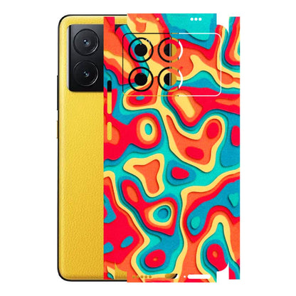 POCO Phone Skins (All Models) - Abstract Swirl - 3D Embossed Finish (L-150) Poco X6 PRO (5G)
