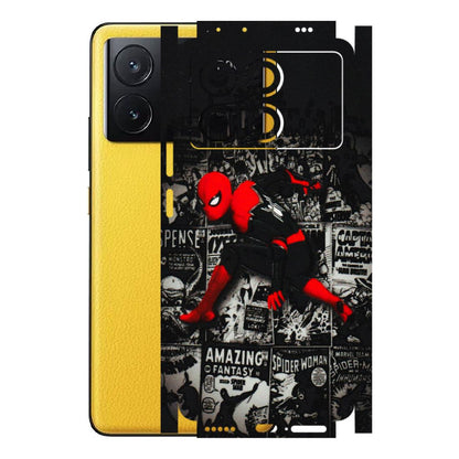 POCO Phone Skins (All Models) - SpiderMan New - 3D Embossed Finish (L-162) Poco X6 PRO (5G)