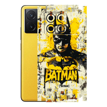 POCO Phone Skins (All Models) - Batman Yellow BT - 3D Embossed Finish (L-304) Poco X6 PRO (5G)