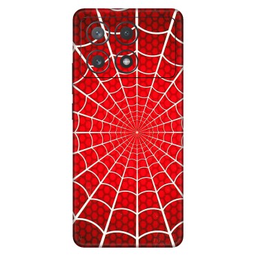 POCO Phone Skins (All Models) - Classic Spidey Web - 3D Embossed Finish (L-115) Poco X6 PRO (5G)