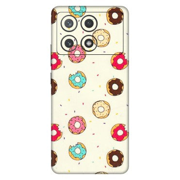 POCO Phone Skins (All Models) - Mini Donuts Doodle Art - 3D Embossed Finish (L-122) Poco X6 PRO (5G)