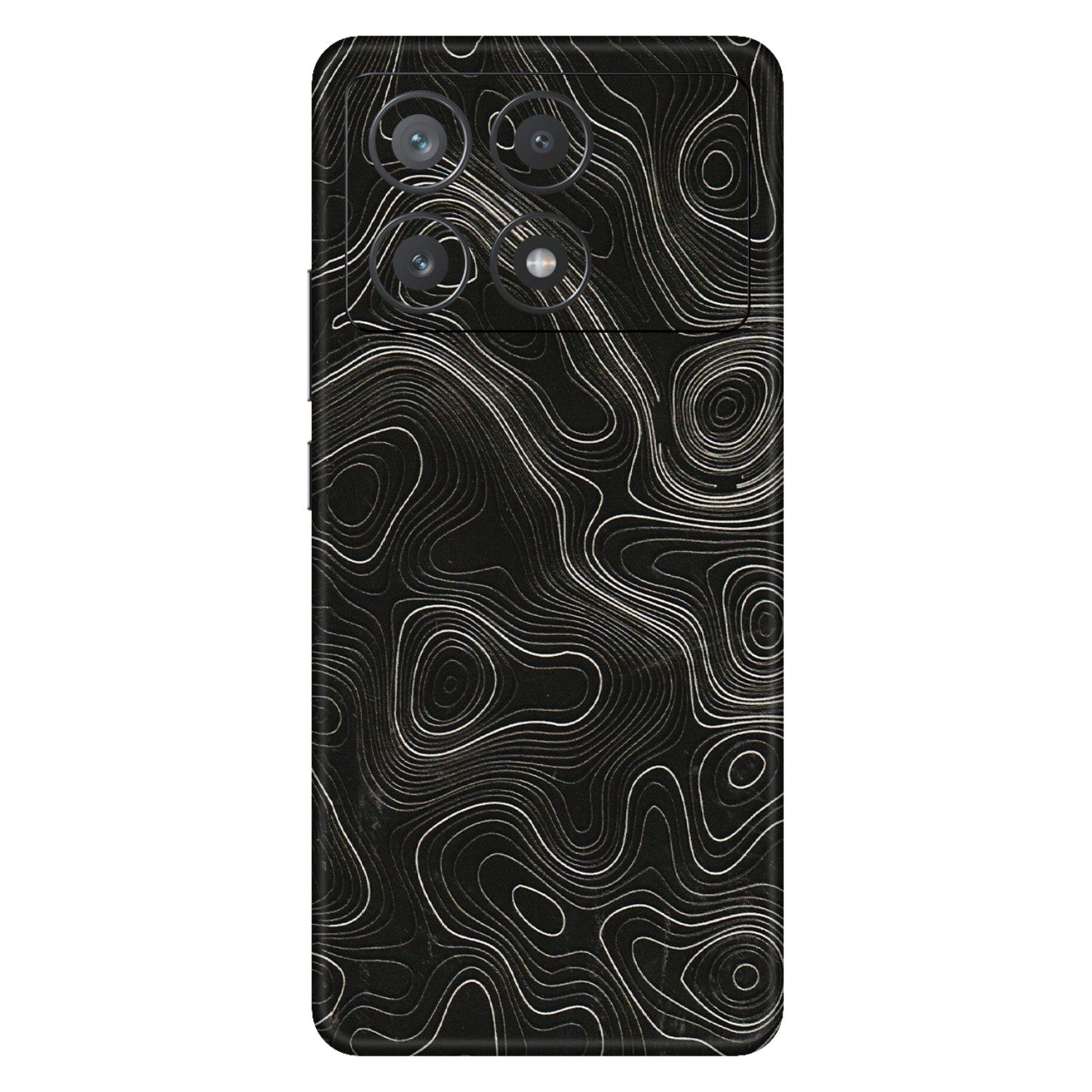 POCO Phone Skins (All Models) - Black Swirl - 3D Embossed Finish (L-196) Poco X6 PRO (5G)