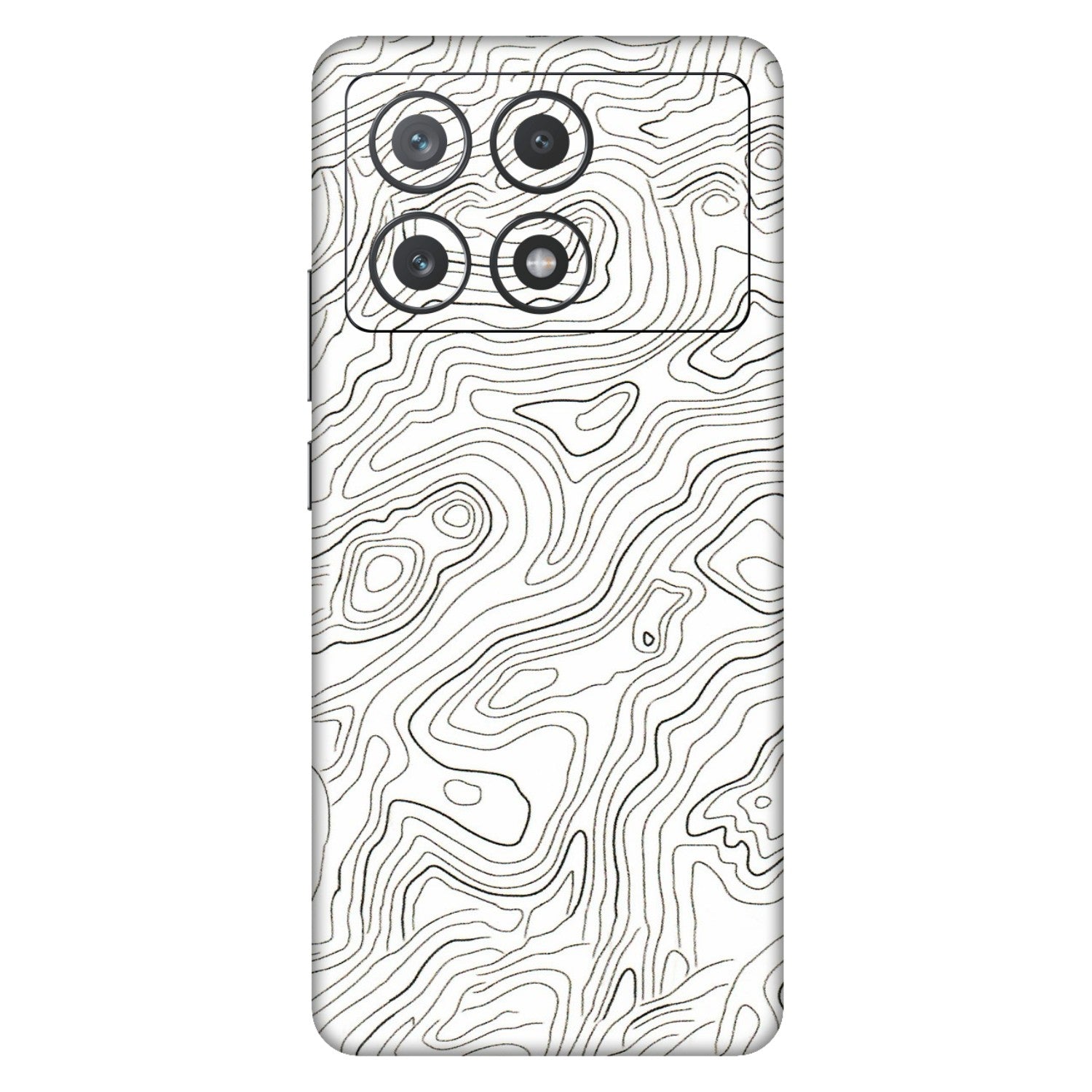 POCO Phone Skins (All Models) - White Black Swirls - 3D Embossed Finish (L-219) Poco X6 PRO (5G)