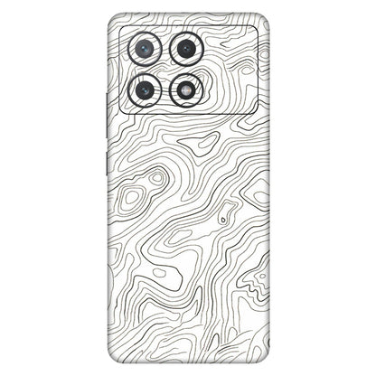POCO Phone Skins (All Models) - White Black Swirls - 3D Embossed Finish (L-219) Poco X6 PRO (5G)