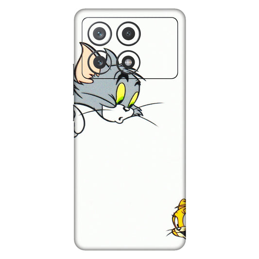 POCO Phone Skins (All Models) - Cute Tom And Jerry - 3D Embossed Finish (L-220) Poco X6 PRO (5G)