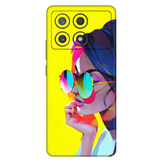 POCO Phone Skins (All Models) - Bold Stylish Girl - 3D Embossed Finish (L-222) Poco X6 PRO (5G)