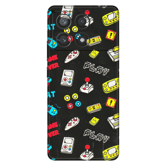POCO Phone Skins (All Models) - Gaming Doodles - 3D Embossed Finish (L-224) Poco X6 PRO (5G)