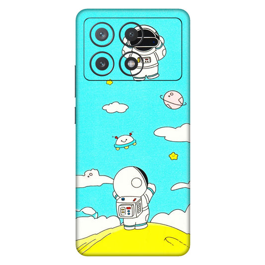 POCO Phone Skins (All Models) - Blue Skies Astro Float - 3D Embossed Finish (L-230) Poco X6 PRO (5G)