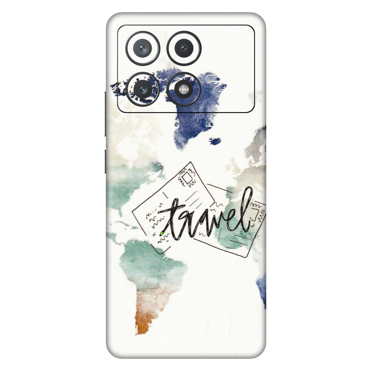 POCO Phone Skins (All Models) - Travel The World - 3D Embossed Finish (L-232) Poco X6 PRO (5G)