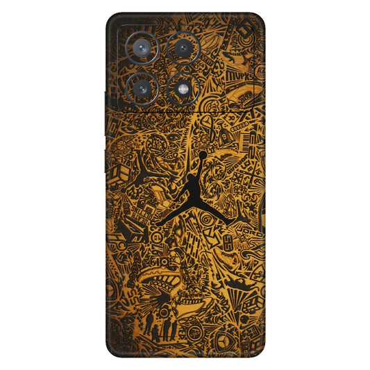 POCO Phone Skins (All Models) - Premium Gold Basketball Player - 3D Embossed Finish (L-236) Poco X6 PRO (5G)