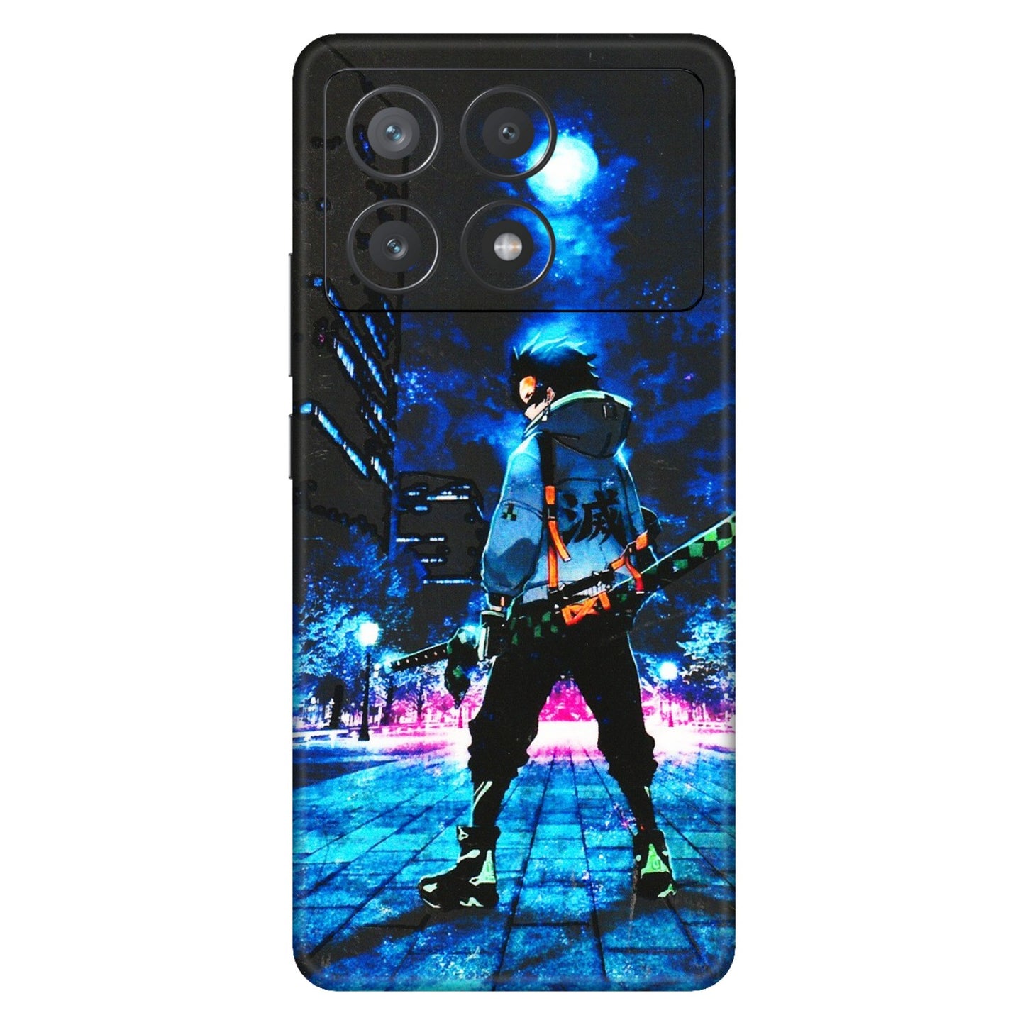 POCO Phone Skins (All Models) - Demon Slayer Sword - 3D Embossed Finish (L-247) Poco X6 PRO (5G)